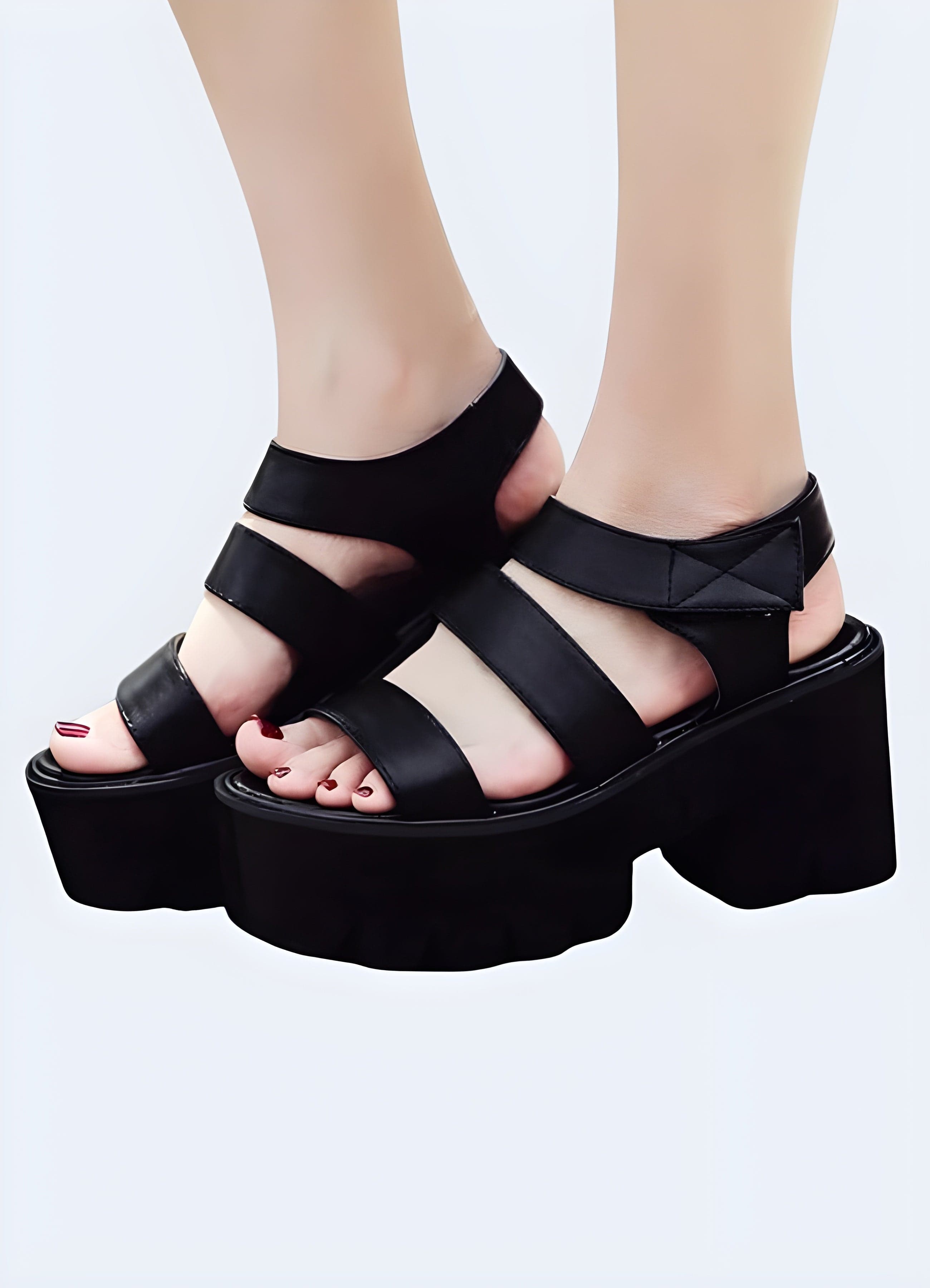 Platform sandals chunky hotsell