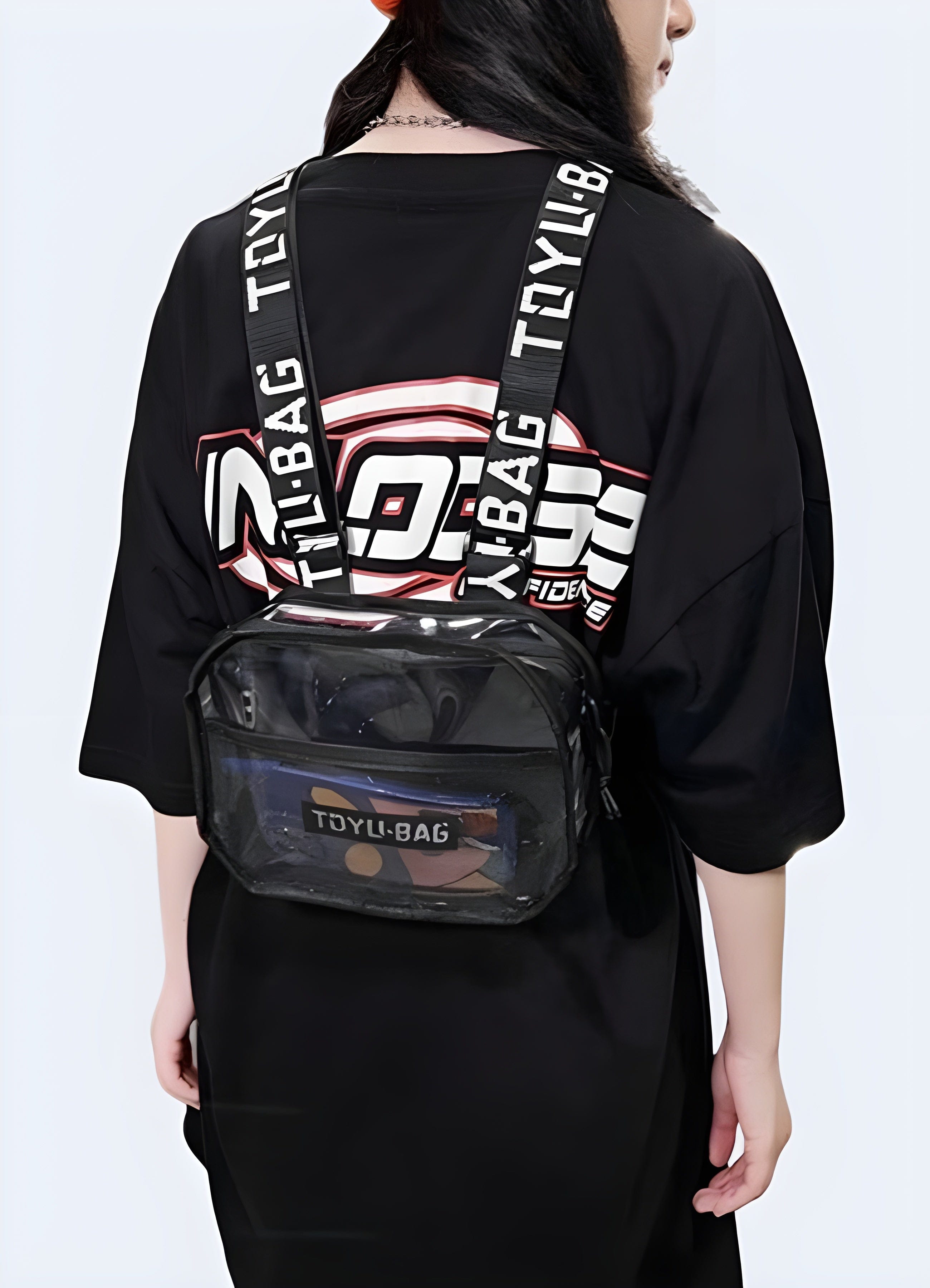 Transparent Chest Bag Blackout Techwear UK