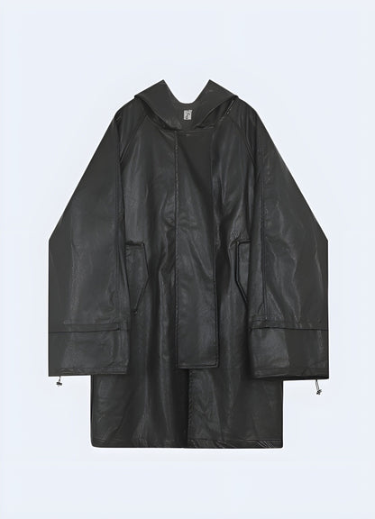 Front view of a women's waterproof rain jacket, emphasizing its high-quality construction and versatile style for staying dry and comfortable in the UK.