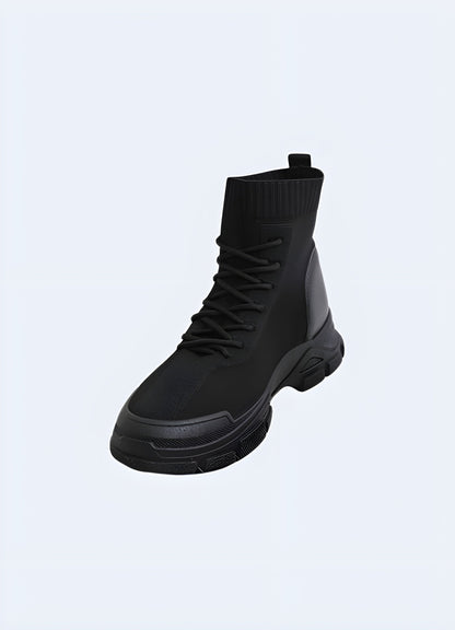 Women's high-top ninja shoes, front view, sleek and functional design, available in the UK