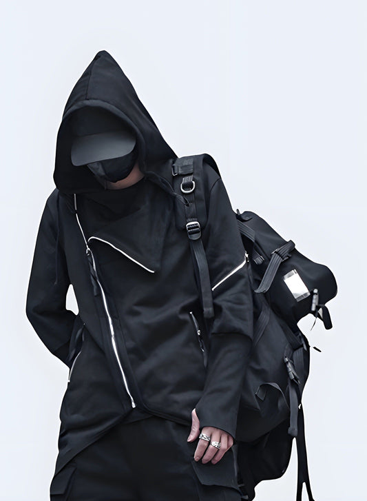 Stylish ninja jacket hoodie with a unique design, perfect for a sleek and mysterious look in the UK.