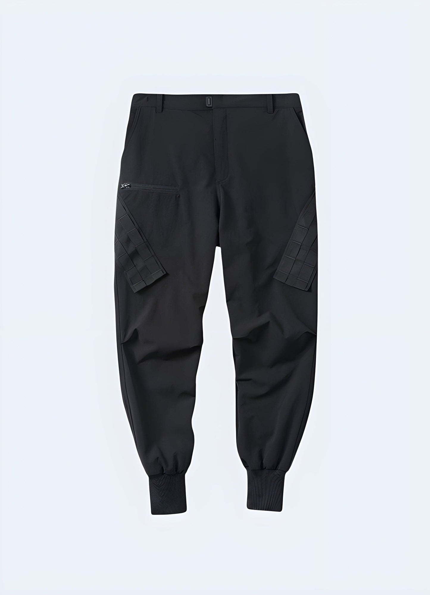 Rear view of high-performance, breathable technical trousers, ideal for UK adventurers and outdoor enthusiasts.