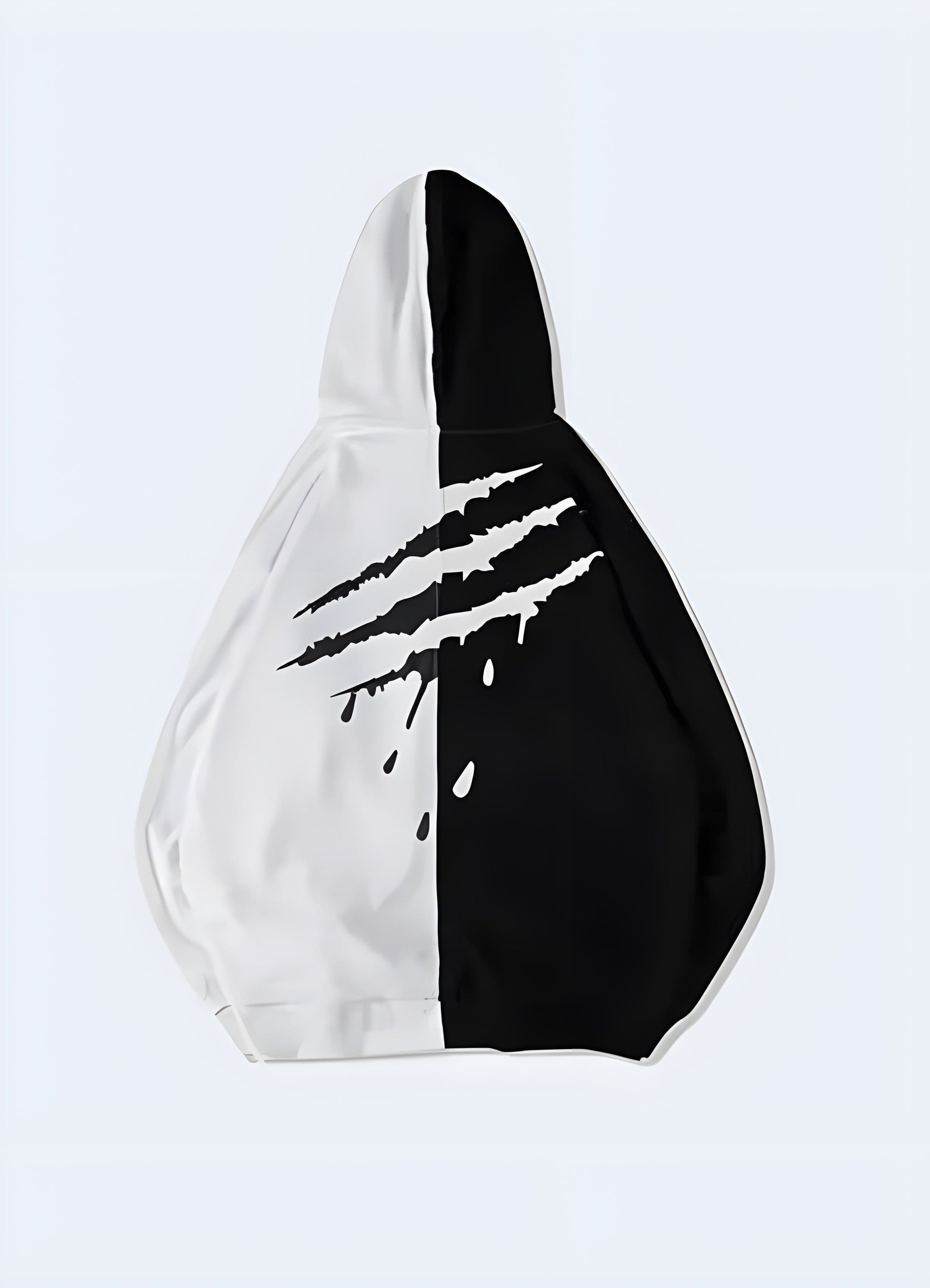 Black white split hoodie online